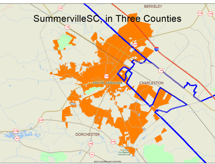Summerville SC in Three Counties